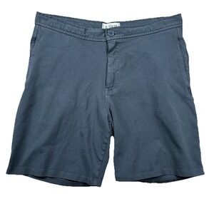 M. Singer Shorts Mens Large 34 Flat Front Chino 7" Inseam Preppy Navy Blue